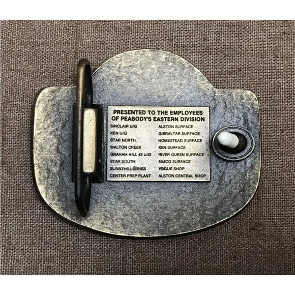 Lot of 4 Vintage 1980s Peabody Coal Company Training Safety Award Belt Buckles - Picture 5 of 14